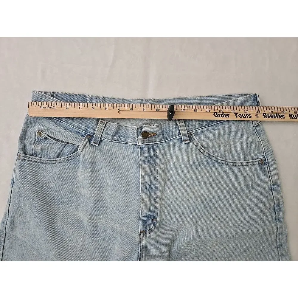 Wrangler Vtg 90s Light Wash Denim Shorts Mens Sz 36 Dad Grandpa Jorts Workwear
